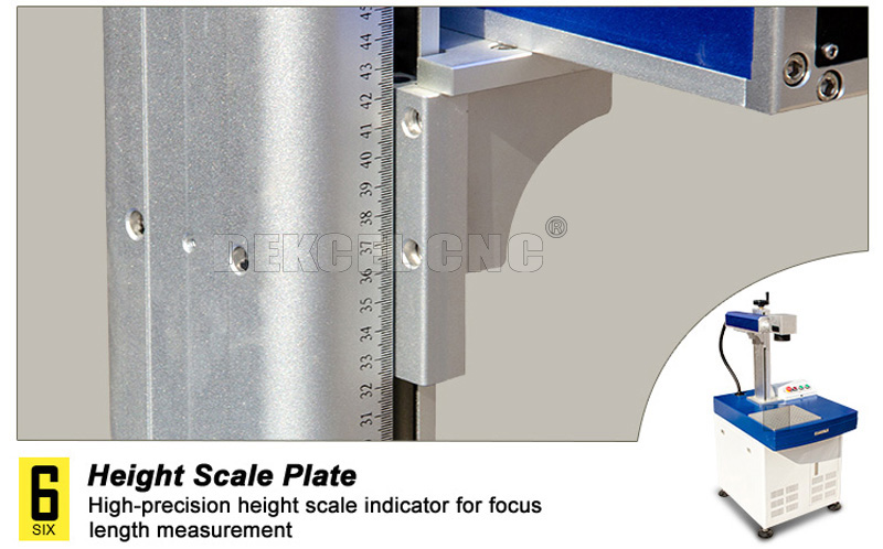 escala de la altura de la m&aacute;quina de la marca del laser del metal de la fibra