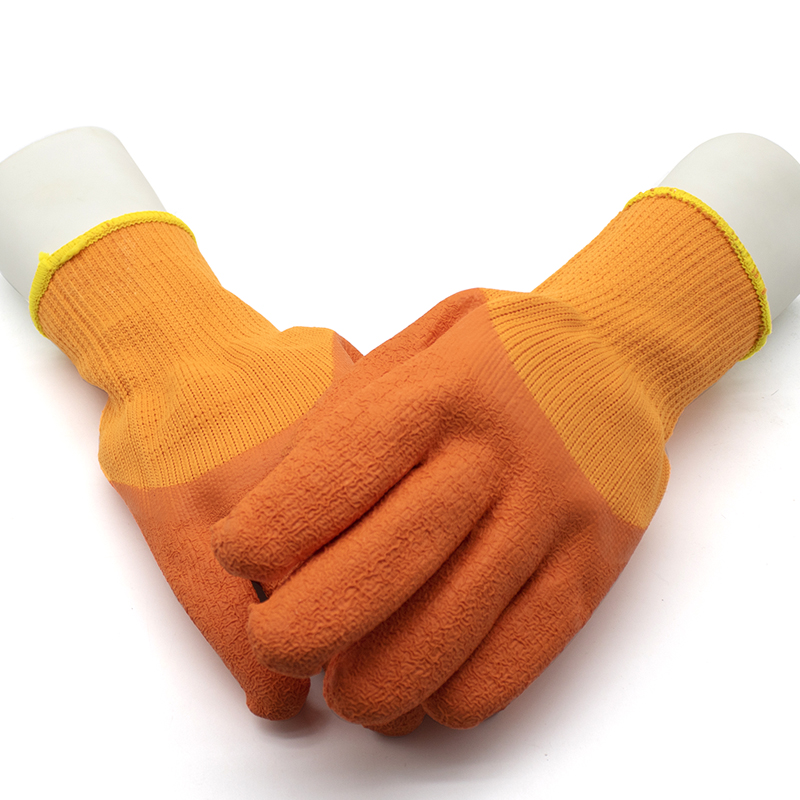 Oil Slip Resistant Latex Coated Safety Work Gloves