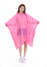 Pink Waterproof EVA Poncho Rain Cap for women