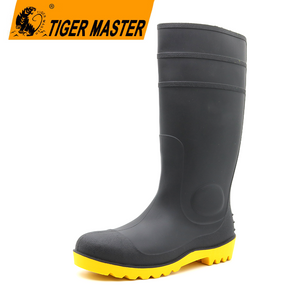 CE Steel Toe Anti Puncture Pvc Safety Rain Boots for Construction