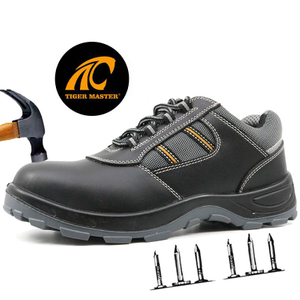 Black Steel Toe Construction Safety Shoes for Men