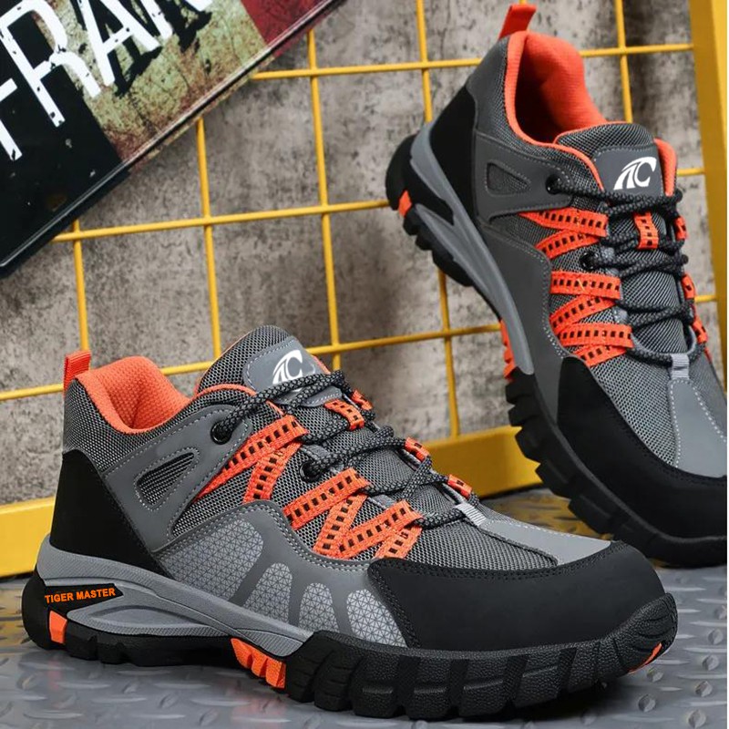 Oil Acid Resistant Steel Toe Fashion Safety Shoes Rubber Sole