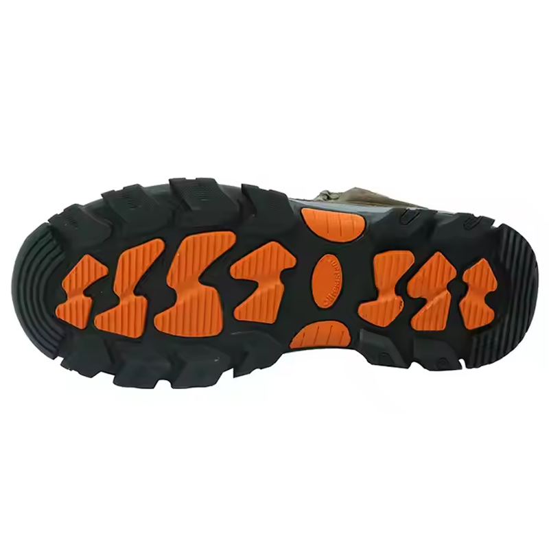 Rubber Sole Brown Suede Safety Shoes Hiking
