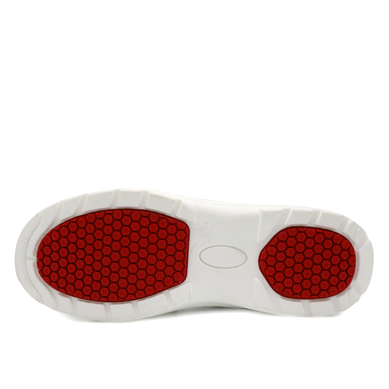 Anti-slip White Fiberglass Toe Anti Puncture No Lace Kitchen Safety Shoes Men