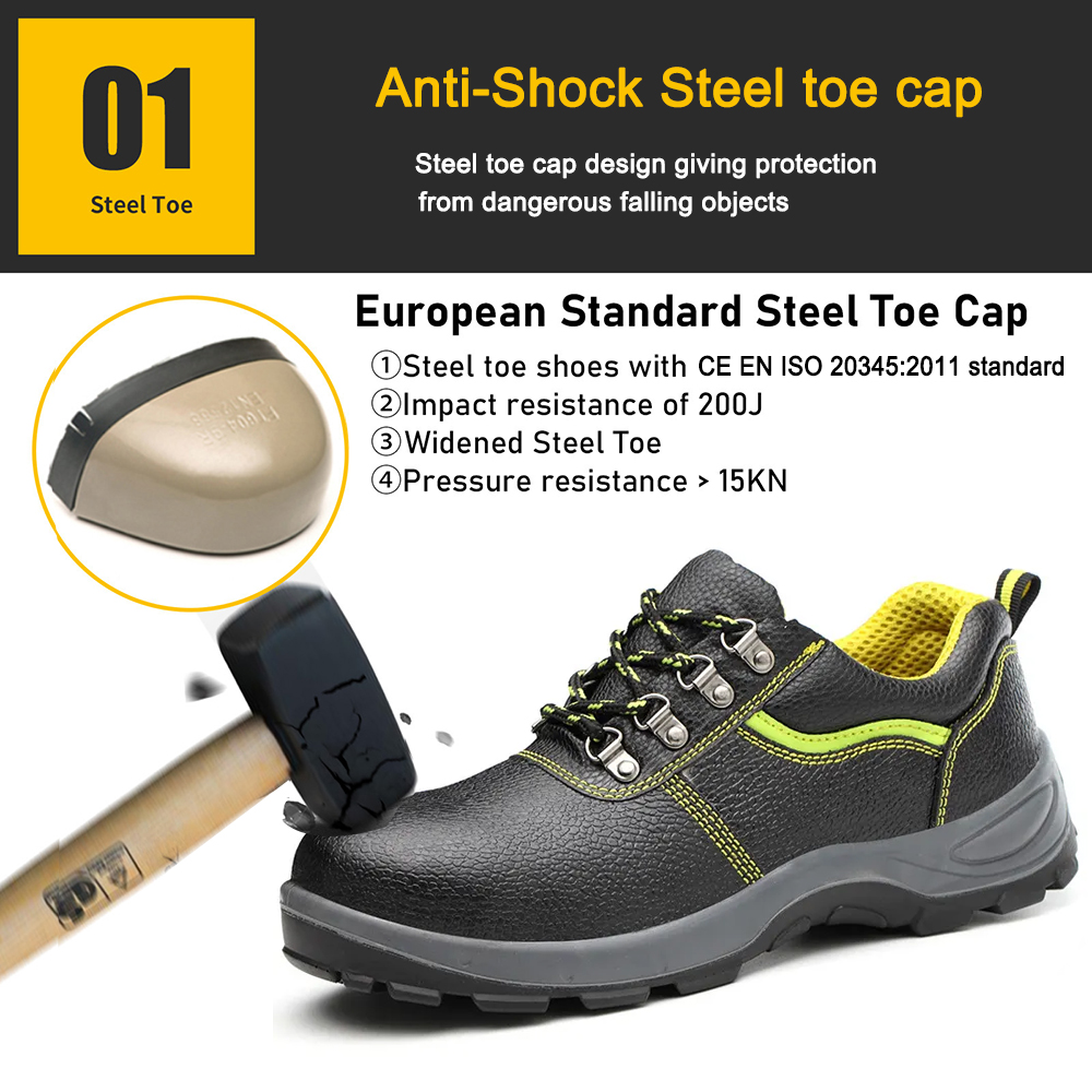 Oil Slip Resistance Anti Puncture Steel Toe Work Safety Shoes for Men