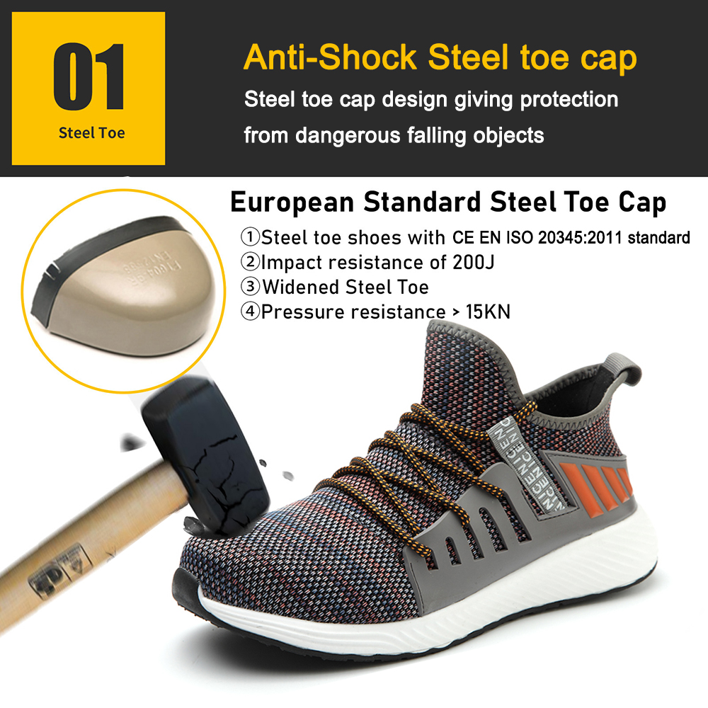 Light Weight Stylish Sport Safety Shoes With Steel Toe