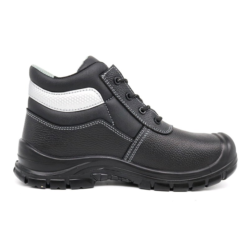 Black Anti Puncture Steel Toe 18KV Insulation Safety Shoes Electric