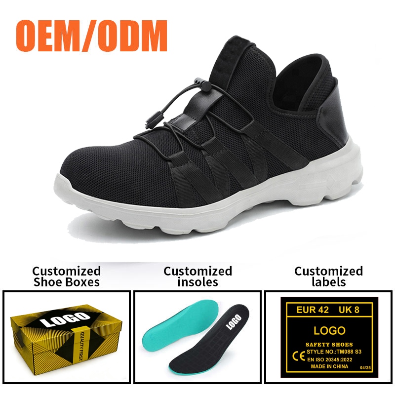 Lightweight Soft Comfort Sport Safety Shoes with Steel Toe