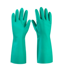 CE Anti Slip Waterproof Nitrile Household Industrial Gloves Green
