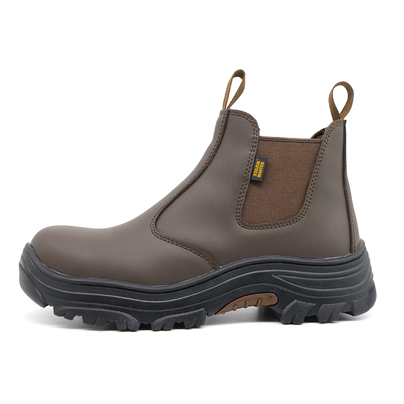 Brown Leather Oil Gas Industry Safety Shoes with Fiber Toe