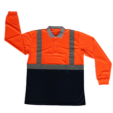 Long Sleeves Polyester High Visibility Reflective T-shirt for Workers