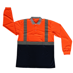 Long Sleeves Polyester High Visibility Reflective T-shirt for Workers