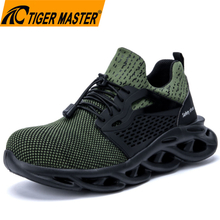 Green Steel Toe Men's Sport Safety Shoes Lightweight