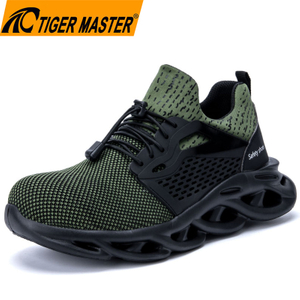 Green Steel Toe Men's Sport Safety Shoes Lightweight