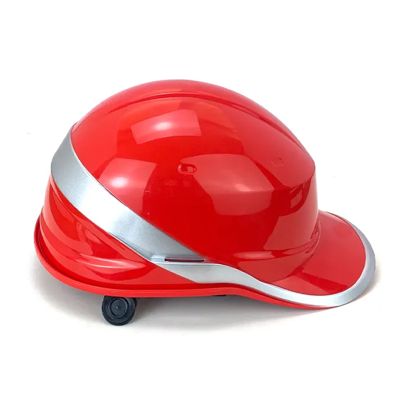 Red ABS High Visibility Reflective Hard Hat for Industrial