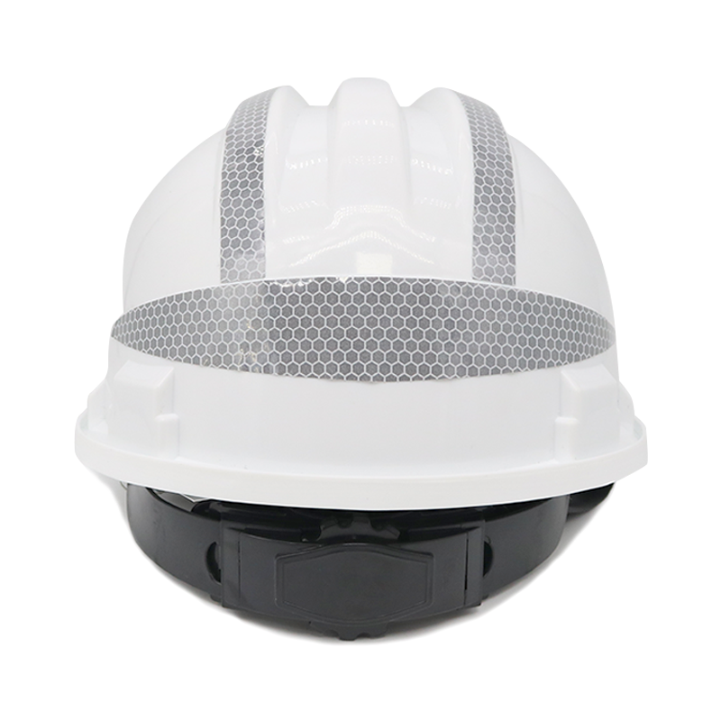White HDPE Reflective Construction Engineer Safety Helmet