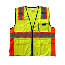 Multiple Pockets Hi-vis Reflective Safety Vest for Workers