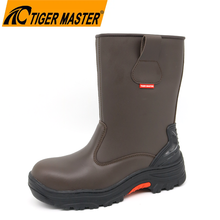 Brown Leather Fiberglass Toe Welding Safety Boots for Welders