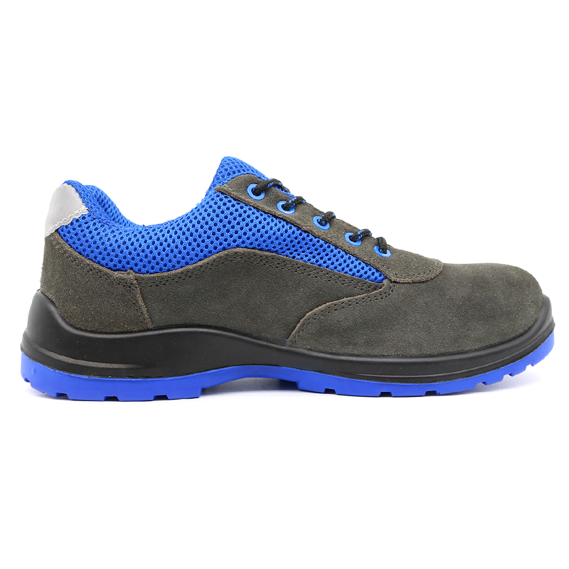 CE Fiberglass Toe Anti Static Grey Suede Safety Shoes