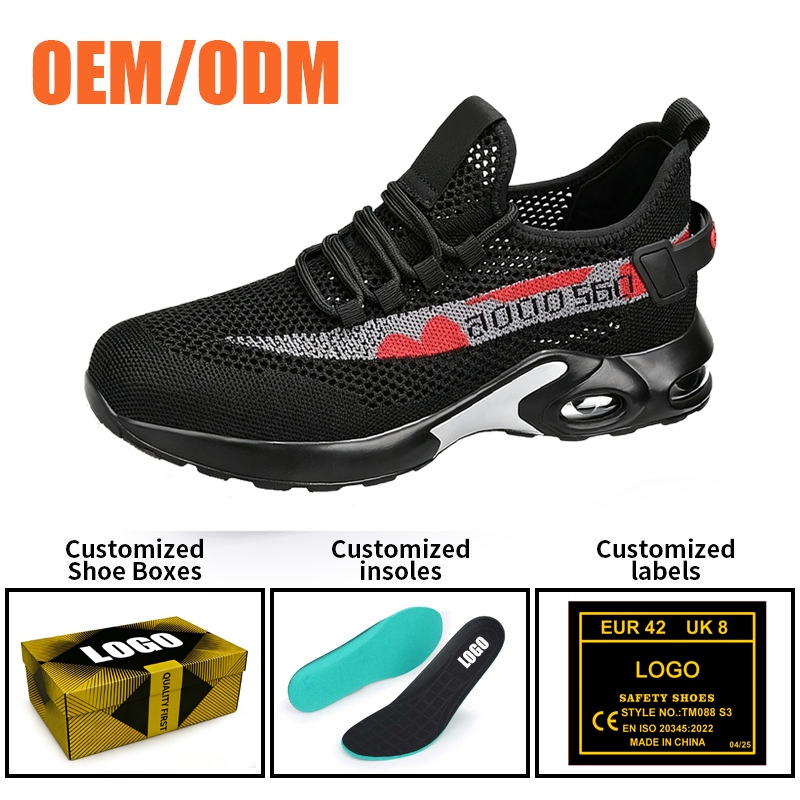Air Cushion Steel Toe Breathable Summer Safety Shoes Men