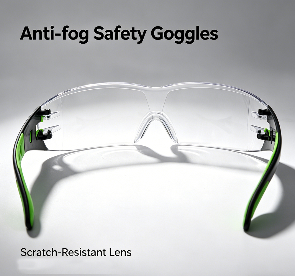 Anti-fog Scratch Resistant Clear Lens Safety Goggles for Lab Construction 