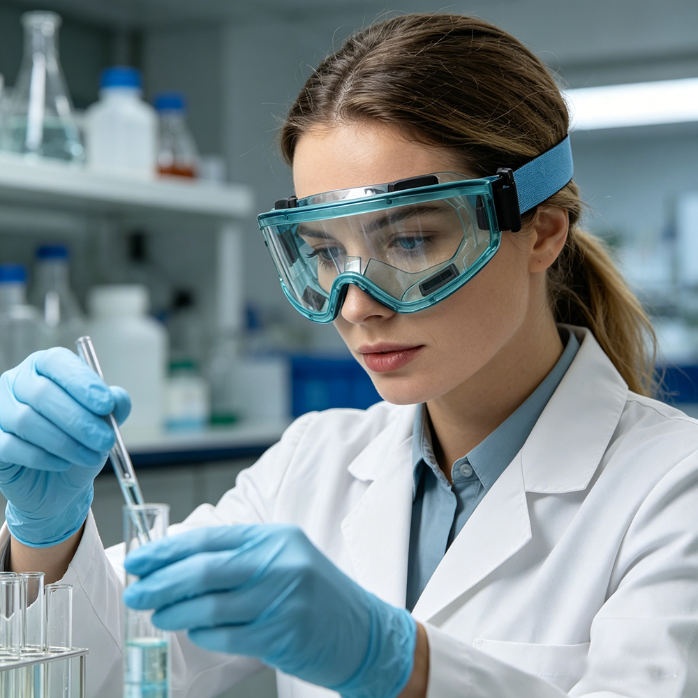 Dust & Wind Proof Anti-fog Anti-scratch Safety Glasses Wide Vision PC Clear Lens