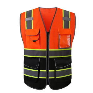 Polyester Hi-vis Reflective Safety Vest Multiple Pockets