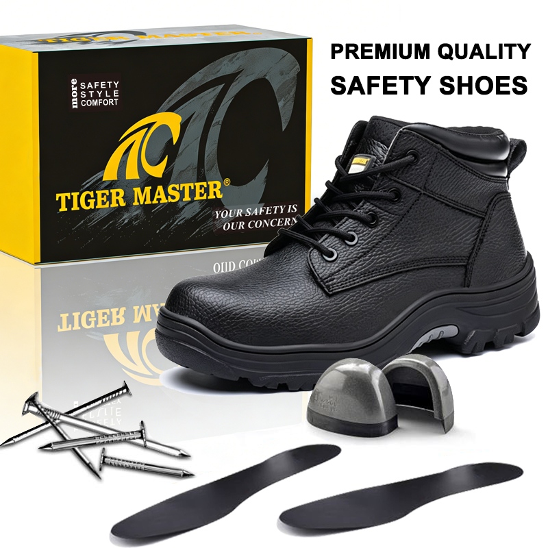 Steel Toe Leather Mining Safety Boots Resistant To Oil