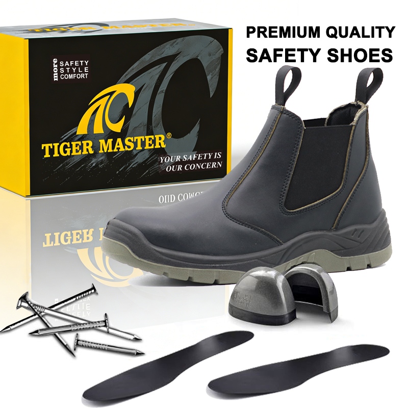 Steel Toe Chelsea Style Safety Shoes for Construction 