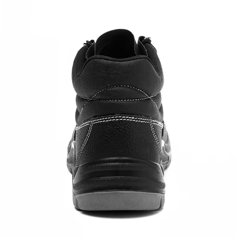 Black Leather Steel Toe Construction Safety Shoes Cheap Price