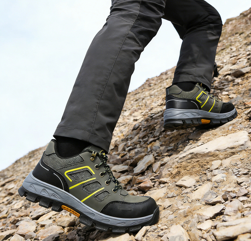 Anti-slip Rubber Sole Steel Toe Safety Shoes Men