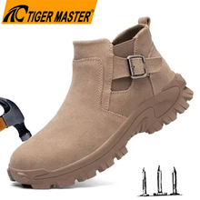 Men's Steel Toe Welding Safety Shoes Suede Leather