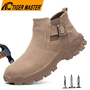 Men's Steel Toe Welding Safety Shoes Suede Leather