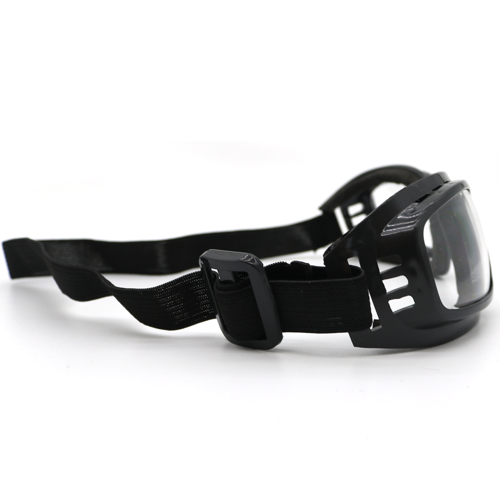 Folding Dust & Wind Proof Anti-scratch Safety Goggles Black Elastic Strap