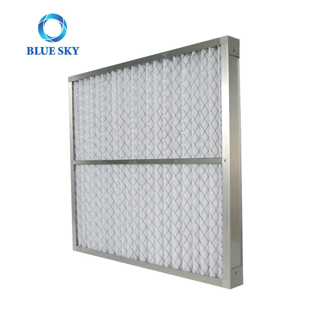 Venta directa de fábrica G4 Panel de marco de aleación de aluminio Filtro de aire plegable primario Filtro de aire HVAC para aire acondicionado central