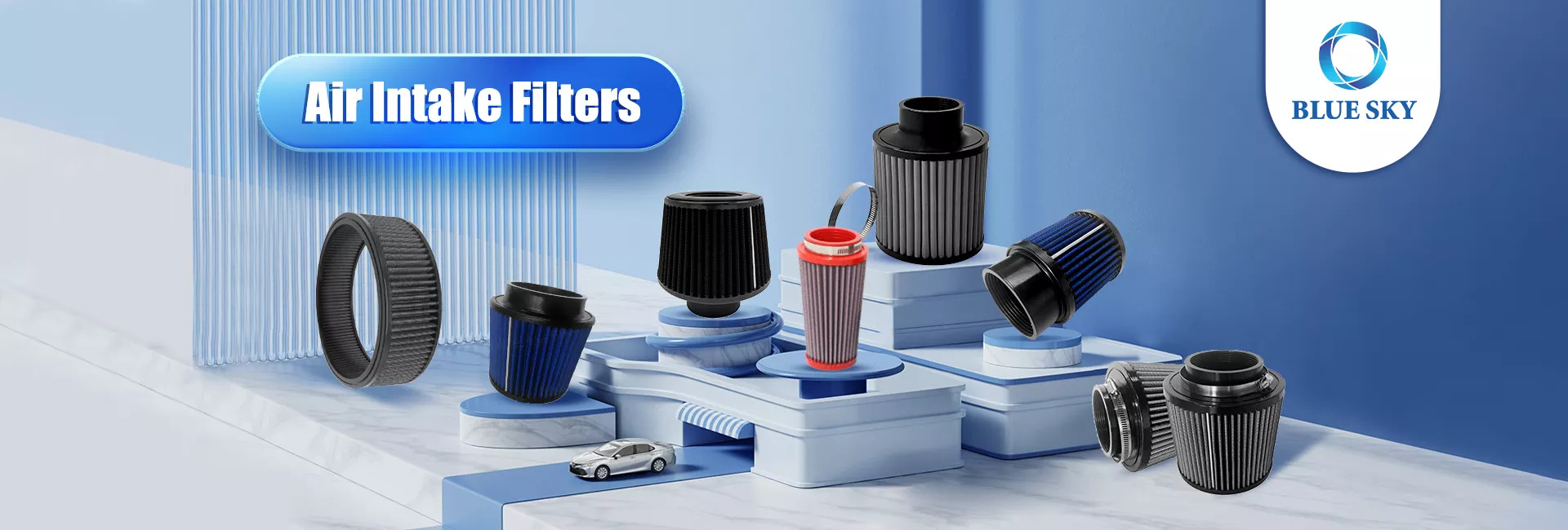 Productos calientes del filtro de entrada de aire del filtro auto de las ventas del cielo azul
