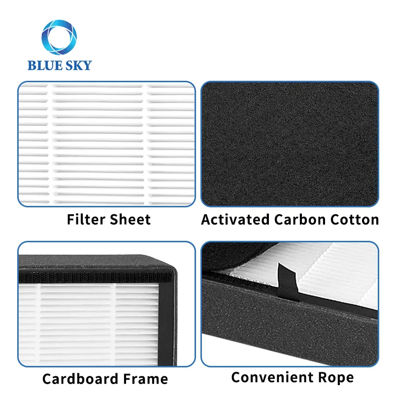 Reemplazo de filtro de aire de carbón activado con filtro HEPA verdadero de grado H13 para purificador de aire Alen Breathesmart Flex y 45I