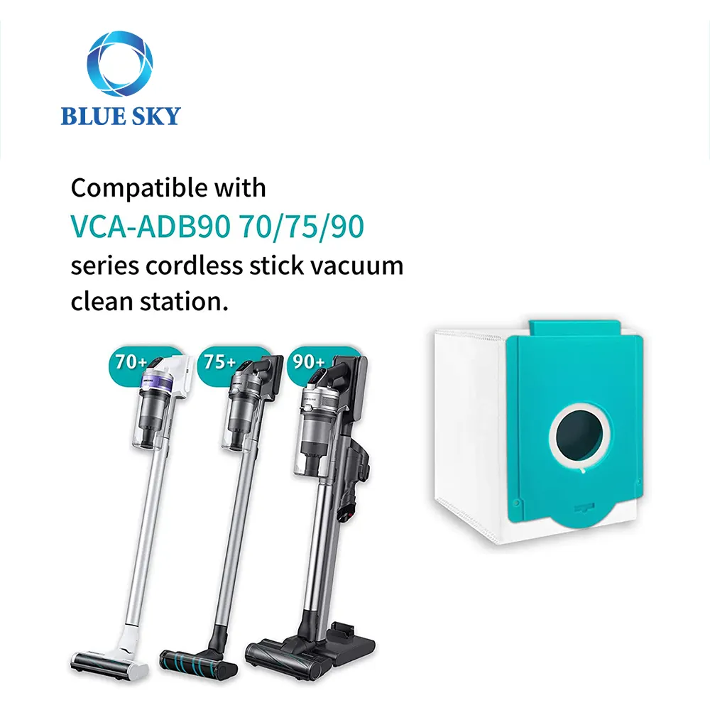 Bluesky 真空吸尘器集尘袋 VCA-ADB90 替换件适用于三星 Clean Station 70+ 75+ 90 系列无绳吸尘器零件