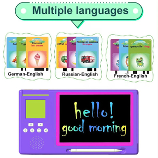 Learning & Education Toys Lcd Drawing Board 2-in-1 LCD Writing Tablet & Flash Card Reader for Toddler Kids Learning with Best Price