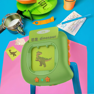 Intelligent 112 Flash Card Learning Machine Early Educational Chinese-English Speech Therapy for Kids Dinosaur Theme Made Paper