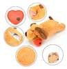 Plush Heartbeat Toy Pet Anxiety Relief Accompany Sleeping Toy Comfortable Plush Puppy Stuffed Pet Dog Toy With Heartbeat Module