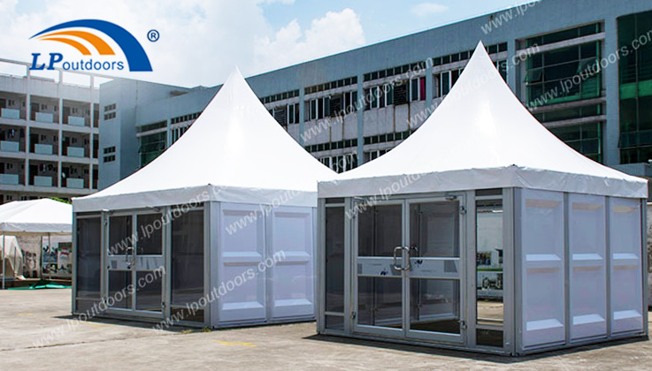 5m+4m pagoda tent 锥顶篷带玻璃门 ABS墙.jpg