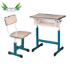 Adjustable Height High Quality Plastic Classroom Furniture Single Student Wooden Desk Chair