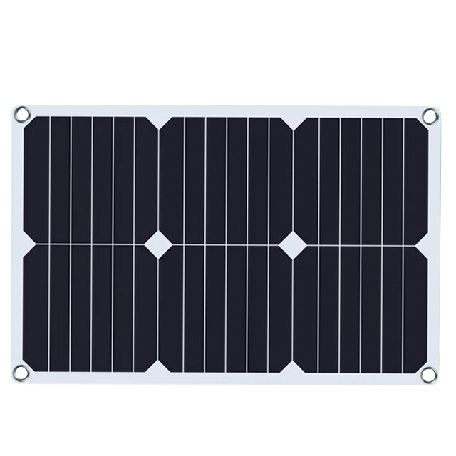 Panel de carga solar de 20W Módulo de panel fotovoltaico de carga flexible al aire libre