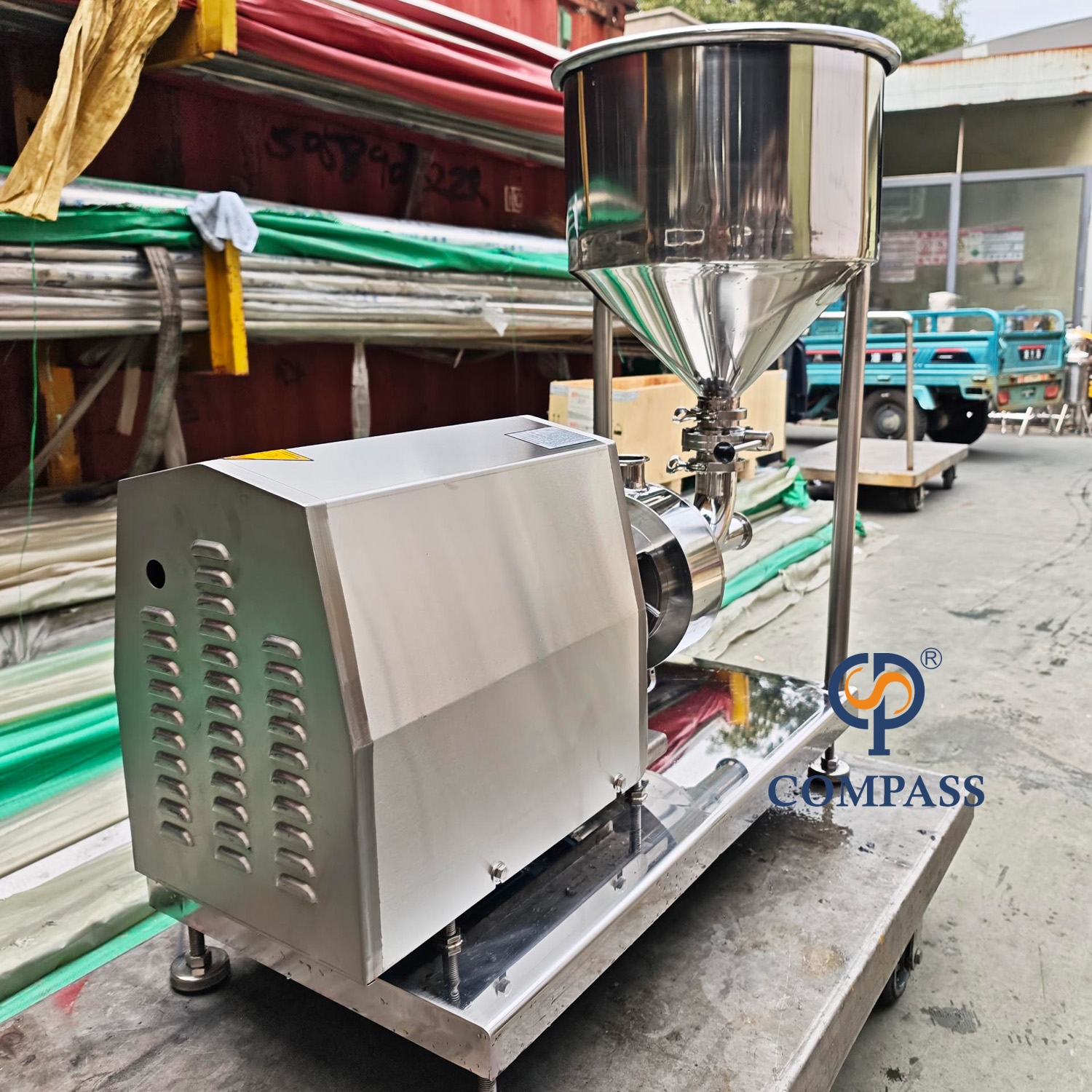 Диспергирующий эмульгатор для одноступенчатого трубопровода мощностью 5,5 кВт с воронкой 45 л