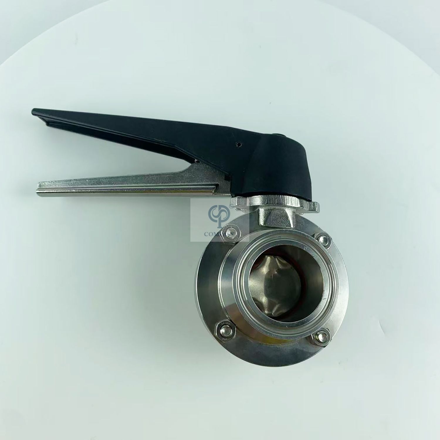 Клапан-бабочка с ручным зажимом TC64MM SMS с пластиковой ручкой в ​​виде утконоса