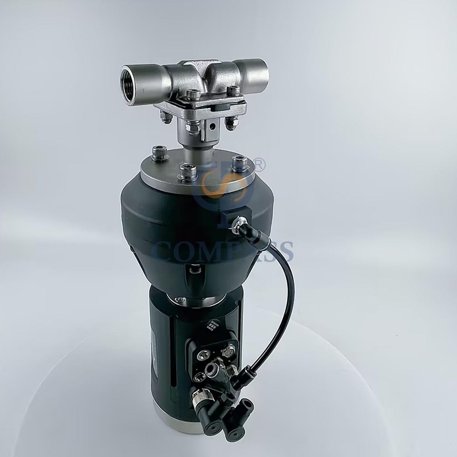 Санитарный пластиковый пневматический прямой мембранный клапан с резьбой NPT 1/2 дюйма из нержавеющей стали SS316L с управляющей головкой, разделенной мембраной из PTFE и EPDM