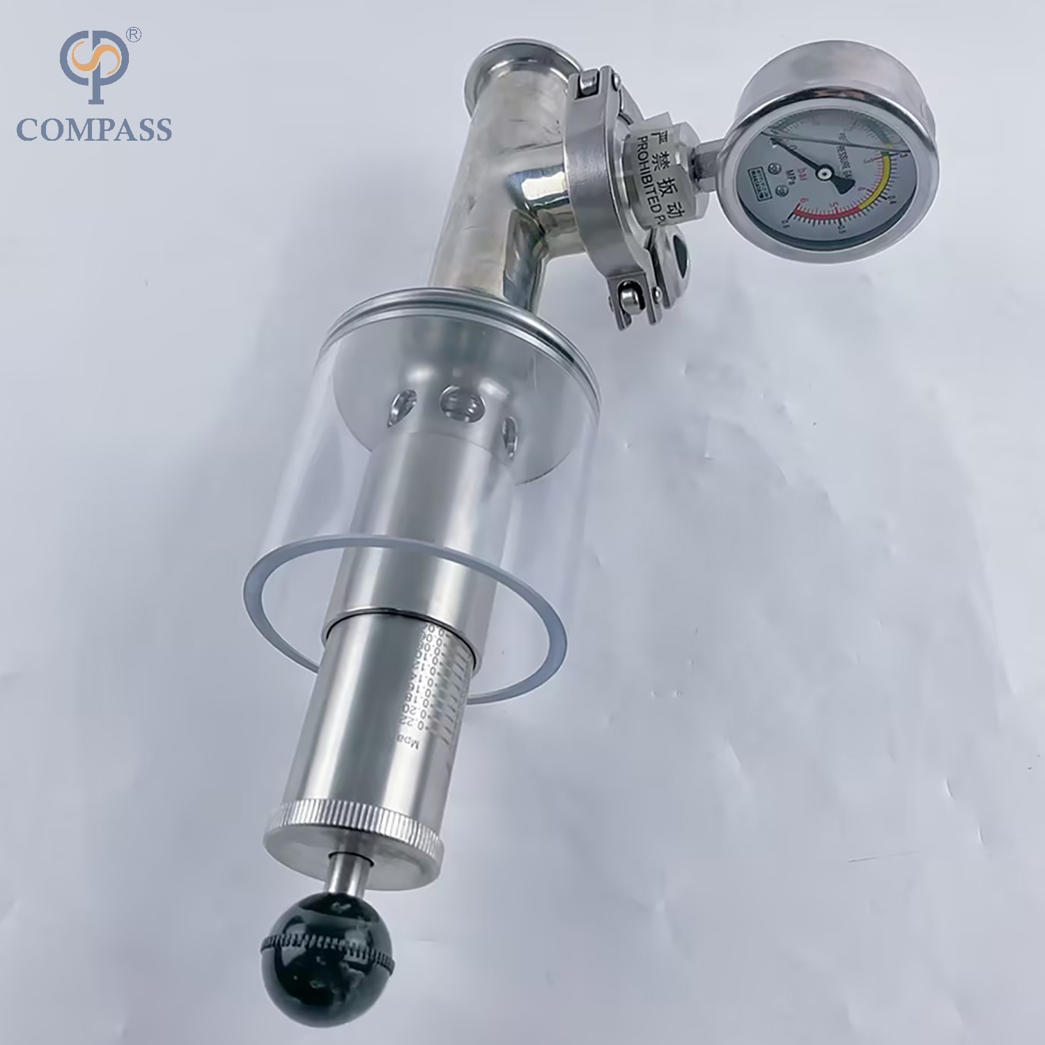 38.1MM TC50.5MM Асептическая стерилизация Вертикальная модель струбцины SS316L Выпускные клапаны