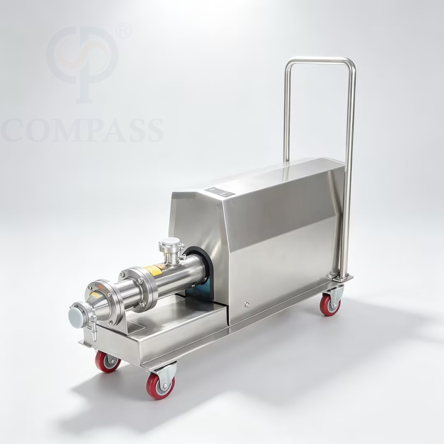 1.5KW-2HP SS316L Санитарный электрический одновинтовой насос OEM для пищевых продуктов с крышкой двигателя из нержавеющей стали, тележкой и статором из EPDM