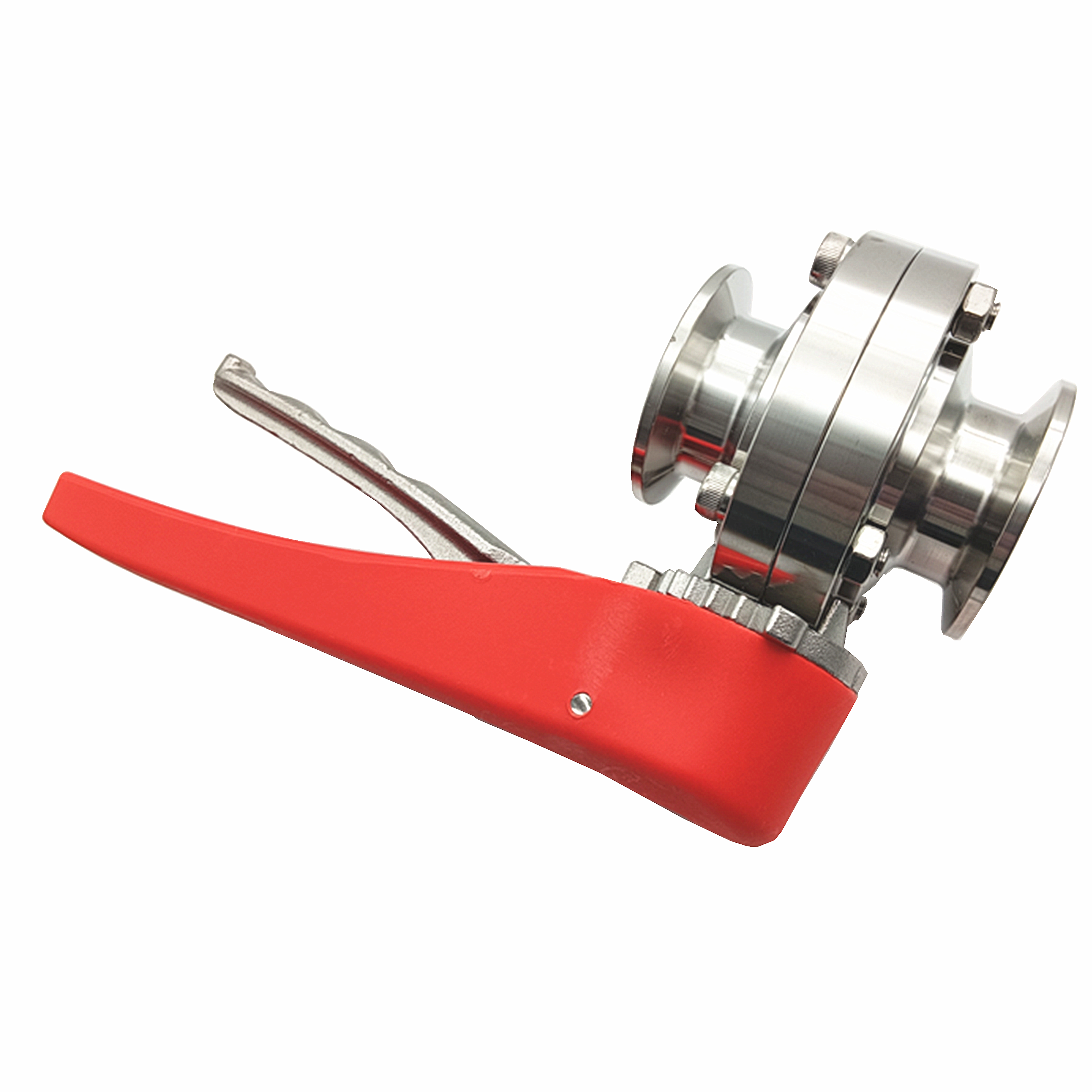 DN50 52 -мм санитарная гигиеническая из нержавеющая сталь сорта SS316L DIN Ручной клапан Tri Clamp Butterfly с пластиковой ручкой Griptle